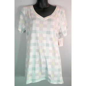 LuLaRoe Christy T-shirt Women's Medium Sea Green V-neck Short Sleeve NEW